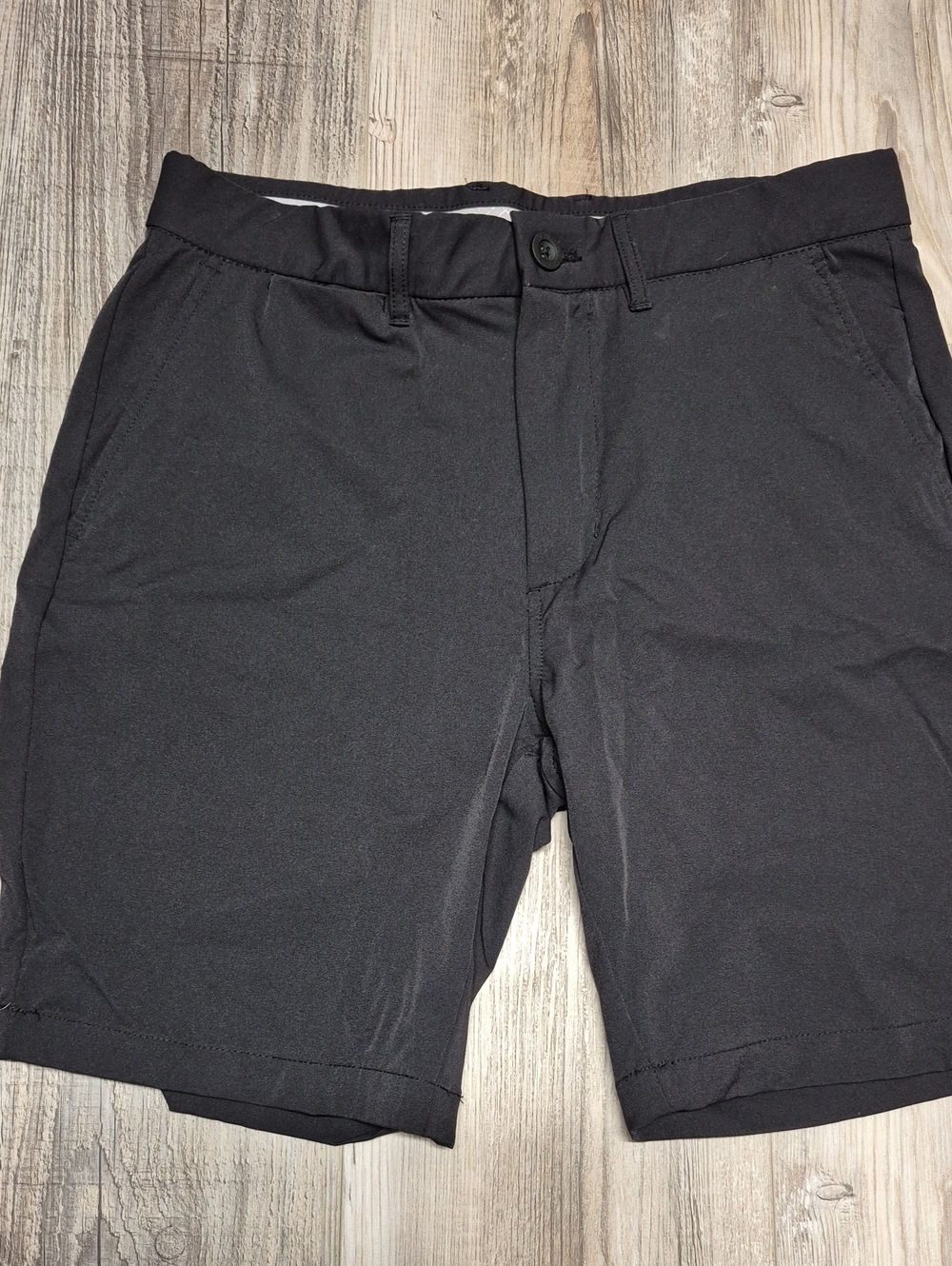 Kenneth Cole Men's Black Flat-Front Shorts